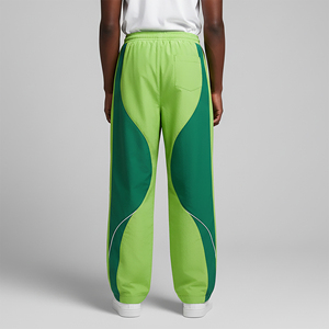 Pantalones Casuales de Lona para Hombre, Marca de Moda OEM, Transpirables, Estilo Americano, Primavera-Otoño, con Franja Reflectante, Color Verde Plano - Product Image 3