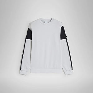 Sudadera de Hombre de Alta Calidad, Mezcla de Algodón y Felpa, Estilo Casual, Hombros Caídos, Cuello Redondo, Invierno, Tinte Liso, Transpirable, Corte Holgado - Product Image 5