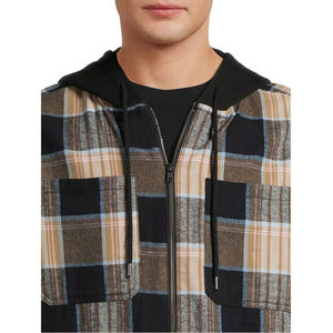 2024 nouveaux sweats à capuche en coton pour hommes décontracté hommes à carreaux manches longues sweats à capuche à carreaux imprimé fermeture éclair sweats à capuche pour hommes - Product Image 2