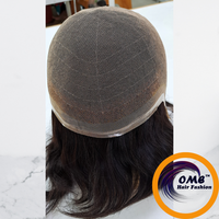 Perruque complète en dentelle pour hommes, cheveux indiens Remy, HD transparente, base en dentelle française, pré-épilée, ligne de cheveux naturelle
