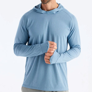 Sudaderas con capucha de pesca de manga larga para hombres en diseño en blanco liso Fabricación de ropa de pesca de alta calidad Sudadera con capucha - Product Image 2