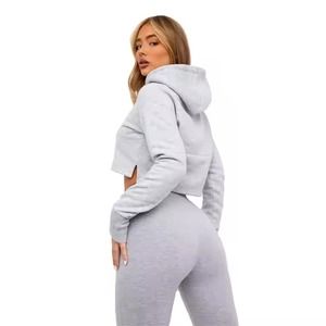 Premium <b>Women's</b> 2pc Yoga Tracksuit Custom Crop Top <b>Shorts</b> Pants Lightweight Solid Ribbed Seamless Two Piece Set - Product Image 3