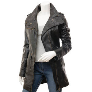 Chaqueta de Cuero para Mujer, Nueva Moda, Cómoda, Estilo Regular, con Tela Satinada para Otoño, Ropa Casual de Color Sólido 2025 - Product Image 1