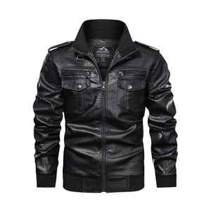 Custom Designed <b>Men's</b> Genuine <b>Suede</b> Leather <b>Jacket</b> High Street Style with Stand Collar Zipper Pocket Washed Canvas for Winter - Product Image 6