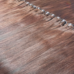 ช่อผมดิบบริสุทธิ์จากเวียดนามแบบสองชั้นที่นุ่มลื่นสำหรับต่อผมผมตรงเรมี่100กรัม - Product Image 2