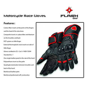 Guantes de Cuero Profesionales de Alta Calidad para Motociclistas, con Logotipo Personalizado, Protección Invernal, Impermeables y Resistentes al Fuego - Product Image 2