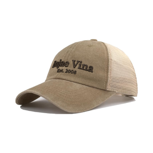 Performance Unstructured 6 Panel Trucker Hats Malla Curved Brim Snapback Logotipo bordado personalizado Wash Cotton Caps Nuevo para correr - Product Image 1