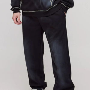 Wholesale Price Latest Design Heavy <b>Weight</b> Men Tracksuits Long Men Top Design Custom Cotton Sweatpants Embroidery Latest Design - Product Image 5