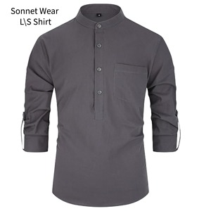 Mens Long Sleeve Shirt Casual Business Wear with Button Pocket Solid <b>Top</b> - Product Image 5