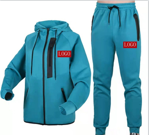 2025 personnalisé formation Jogging confortable fermeture éclair sweats à capuche costumes deux pièces ensemble survêtements pour hommes unisexe survêtements - Product Image 4