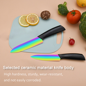 Couteau de chef en céramique de haute qualité, petit manche en plastique, couteau de cuisine durable, approvisionnement en vrac, prix d'usine, vente en gros - Product Image 4