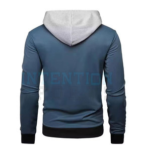Sudadera con Capucha de Algodón de Alta Calidad, Impresión Digital, Lisa, Teñida, para Hombre, Manga Larga, con Bolsillo, Secado Rápido, Transpirable, para Invierno - Product Image 2