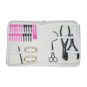 Salon-Grade Stainless Steel Hair Extension Tools with <b>Clips</b> 2 Small Thread <b>C</b>-Type Needles & Custom Logo - Product Image 4