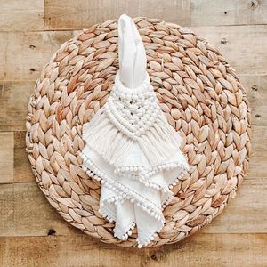 Venta al por mayor servilletero de macramé 100% algodón tejido a mano de la mejor calidad de Isar International LLP - Product Image 3