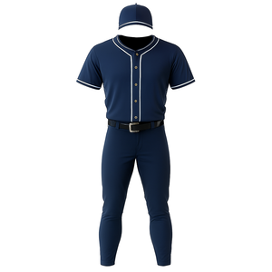 Uniforme de baseball personnalisé unisexe, entièrement boutonné, fabriqué en usine OEM, maillot vierge à col en V, 100% polyester, impression numérique personnalisée - Product Image 5
