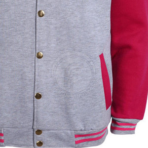 เสื้อแจ็คเก็ตฤดูหนาวแบบ Letterman สำหรับผู้ชาย แห้งเร็ว คอตั้ง สีและโลโก้ปรับแต่งได้ คุณภาพสูง ผลิตตามสั่ง - Product Image 5