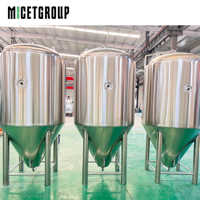 Fermenteur de brassage de bière 1000L isolé cuve de fermentation conique 10HL avec veste de contrôle de température et soupape de surpression