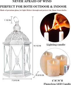 Linterna de vela de acero inoxidable, cubiertos hechos a mano, artículos de decoración del hogar para proveedores mayoristas - Product Image 4