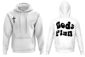 <b>White</b> Hoodies Men's 100% Cotton <b>Sweatshirt</b> Casual Pullover Hood for Outdoor Fitness Loose Fit Digital Printing Winter Season - Product Image 2