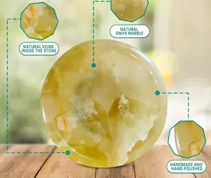 ชุดที่รองแก้วหินอ่อนสีเขียวคุณภาพระดับพรีเมี่ยมฐานกันลื่นกันน้ำสำหรับเครื่องดื่มเย็นๆ1ปีสำหรับใช้ในบ้านโรงพยาบาล - Product Image 3