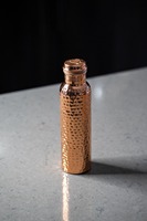 Botella de Cobre Pulido Personalizable con Acabado de Imitación Antigua, Creaciones Antiguas, Decoraciones para Navidad, Bodas y Halloween