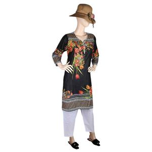 Traje de dos piezas estampado para mujer - Negro - Product Image 1