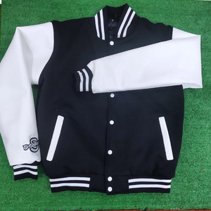 Blouson universitaire personnalisé corps en laine manches en cuir de vachette vestes de bombardier chaudes conceptions personnalisées vente en gros prix fabricant ODM - Product Image 1