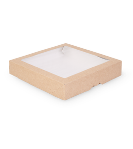 Wholesale 1500ml Kraft Paper Food <b>Box</b> with Transparent Window Leakproof for Takeaway Food Showcase Custom Logo - Product Image 2