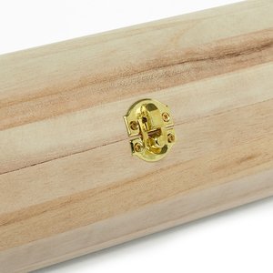 Handmade Natural Wood Wine Box Eco-Friendly Round Timber Craft for Storage for Jewelry Gifts Square Pattern - Product Image 2