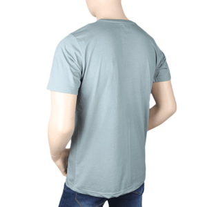 Camiseta de manga corta con cuello redondo y estampado para hombre - Gris claro - Product Image 3
