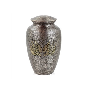 Urnas de cremación de metal de aluminio para cenizas y restos mortales | Hermosas urnas hechas a mano para humanos y mascotas (Negro Moteado) - Product Image 5