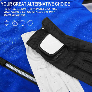 Gants de golf pour hommes main gauche Gant de pluie pour droitier Golfeur Valeur 3 Pack All Weather Durable Grip Sheepskin - Product Image 4