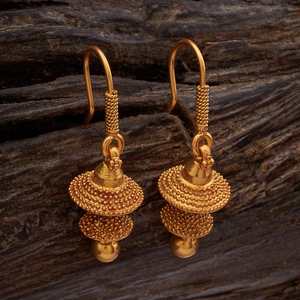 Pendientes Colgantes de Plata con Forma de Campana Étnica Religiosa 170612 con Cuarzo, Perla y Aleación de Diamantes para Boda - Product Image 1