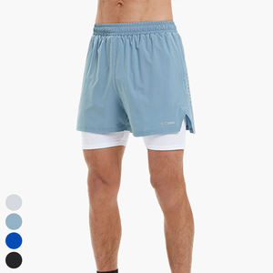 Pantalones Cortos de Baloncesto Ligeros para Hombre, Material de Poliéster/Algodón, Secado Rápido, Transpirables, Ecológicos, Cintura Alta con Cierre de Cordón - Product Image 1