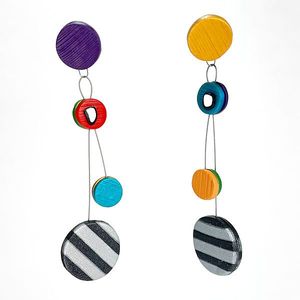 Nouvelles boucles d'oreilles créoles CIIK en résine acrylique géométrique, tendance, élégantes, unisexes, bijoux fantaisie, ensemble chic pour anniversaire ou soirée, pour femme - Product Image 2