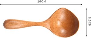 Cucharón de sopa de madera Cucharón de cocina con pico Cuchara de madera con mango largo Cucharón para servir Cuchara para el hogar Cocina Restaurante - Product Image 6