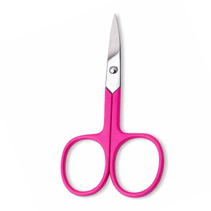 Ciseaux à cuticules de haute qualité à lame droite avec manche rose, en acier inoxydable, outil de manucure tranchant - Product Image 1