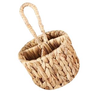 Panier de rangement artisanal en jacinthe d'eau tressé, panier de rangement fait main, vente en gros, écologique, fabriqué au Vietnam - Product Image 5