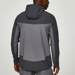 Capuche zippée de haute qualité Logo personnalisé Imperméable Léger Hommes Vestes coupe-vent Polyester Nylon Bloc Couleur Vestes d'hiver - Product Image 3