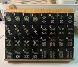 Directo de fábrica, venta al por mayor, producción profesional personalizada de azulejos de Mahjong de regalo de alta calidad, juego de Mahjong negro de lujo - Product Image 5