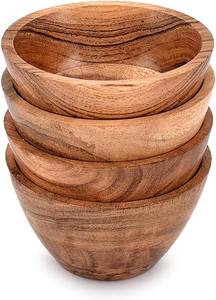 <b>Bowl</b> Acacia Wood <b>Decorative</b> Wooden Dish <b>for</b> Snacks Jewelry <b>Keys</b> & Home Decor Set of 4 - Product Image 6