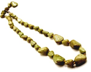 Collar de cuentas de mármol verde Whirl, collar de hilo de mármol, collar de mármol de resina - Product Image 5