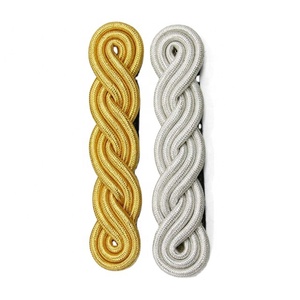 Épaulettes en fil torsadé étroit OEM, vente en gros, fil doré, laine mérinos, épaulettes faites à la main - Product Image 1