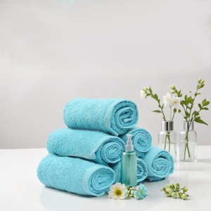 Serviette de bain Aqua Color de qualité supérieure, séchage rapide, design personnalisé, pour hôtels, fabrication au Pakistan, unie - Product Image 2