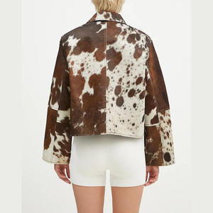 Chaqueta Corta de Cuero para Mujer, Estilo Urbano, Tallas Grandes, Ropa Personalizada para Mujer, Prendas de Abrigo, OEM - Product Image 2