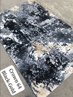 Tapis turc Gaziantep Shaggy Adiva 100% polypropylène, imperméable, pour extérieur, avec support en jute, épaisseur de poils moyenne 0,4-0,6 pouces.