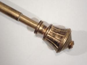 Pure Brass Rod With <b>Curtain</b> Finials Hand Engraved <b>for</b> Window and <b>Door</b> Office Home Decoration - Product Image 2