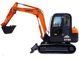 รถขุดขนาดเล็ก SY60 25 แรงม้า พร้อมเกียร์บ็อกซ์ แรงบิดสูง เครื่องยนต์ Perkins รับน้ำหนักได้ 5000 กก. ระบบไฮดรอลิก TOSHIBA - Product Image 3