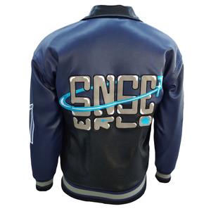 แจ็กเก็ตหนังพรีเมี่ยมสำหรับผู้ชายปกตั้งโลโก้ได้ตามต้องการสำหรับฤดูหนาวใหม่ล่าสุดทันสมัย - Product Image 2