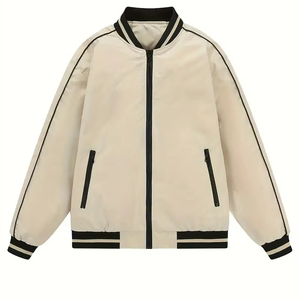 Top Sale Customizable Canvas Varsity <b>Jacket</b> for Men-Premium Quality Windproof Eco-Friendly Breathable Wool Lined Winter Front - Product Image 1